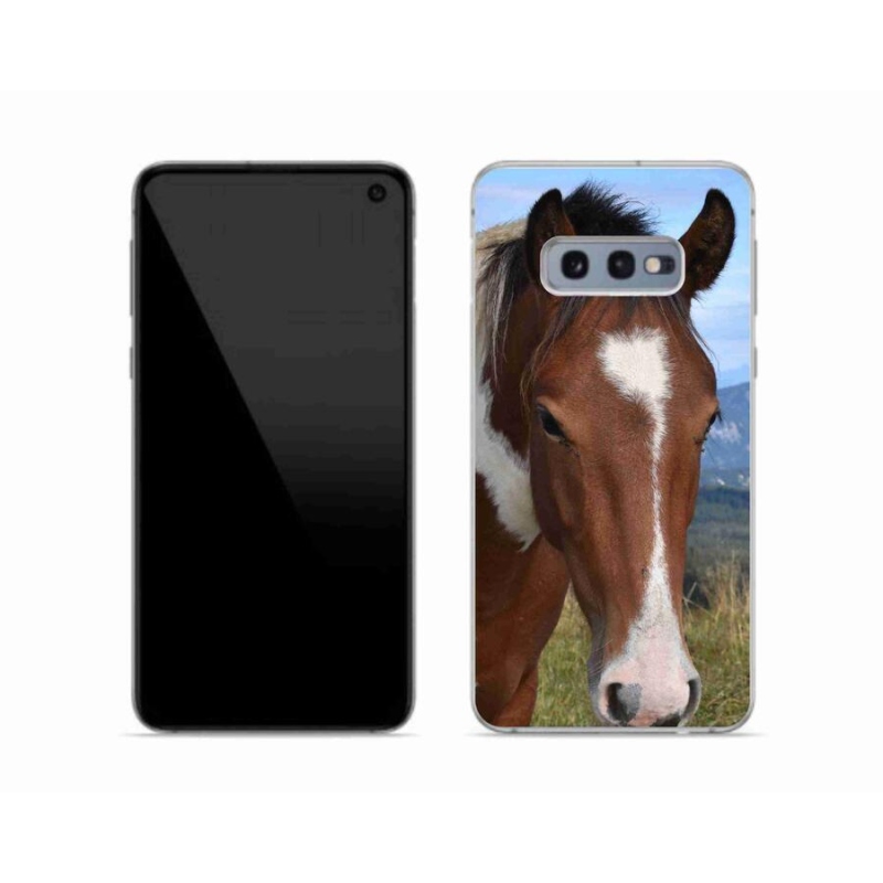 Gelový obal mmCase na mobil Samsung Galaxy S10e - hnědý kůň