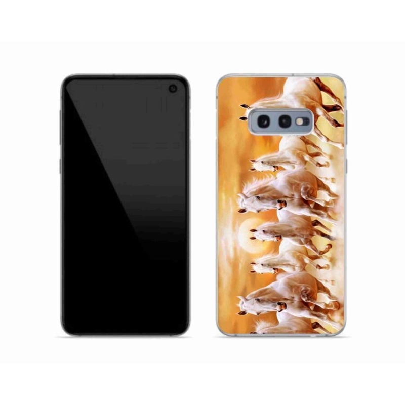 Gelový obal mmCase na mobil Samsung Galaxy S10e - koně 2