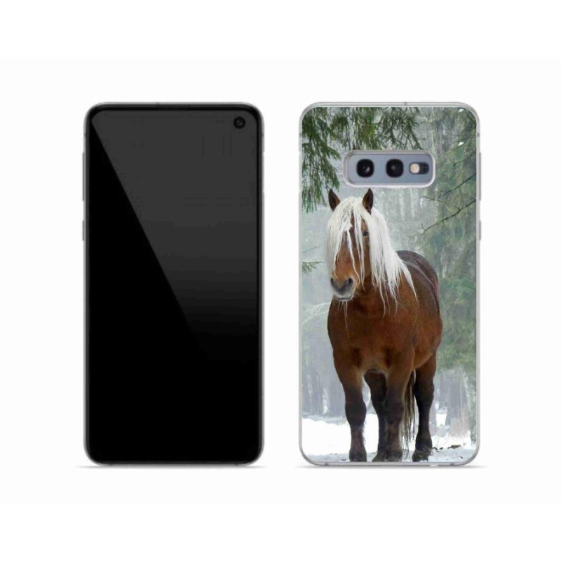 Gelový obal mmCase na mobil Samsung Galaxy S10e - kůň v lese