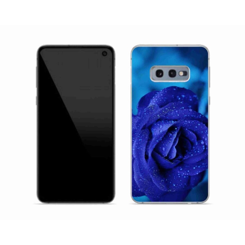 Gelový obal mmCase na mobil Samsung Galaxy S10e - modrá růže