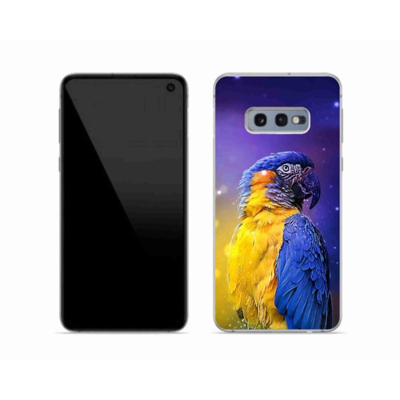 Gelový obal mmCase na mobil Samsung Galaxy S10e - papoušek ara 1