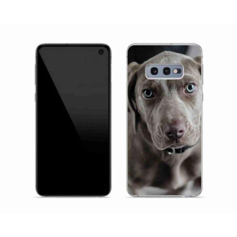 Gelový obal mmCase na mobil Samsung Galaxy S10e - výmarský ohař