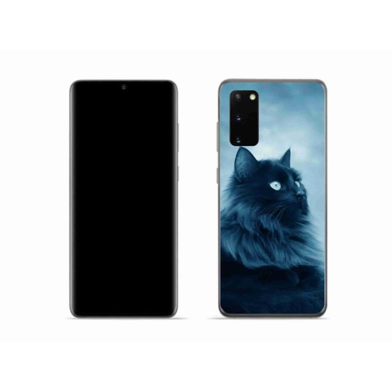 Gelový obal mmCase na mobil Samsung Galaxy S20 - černá kočka 1