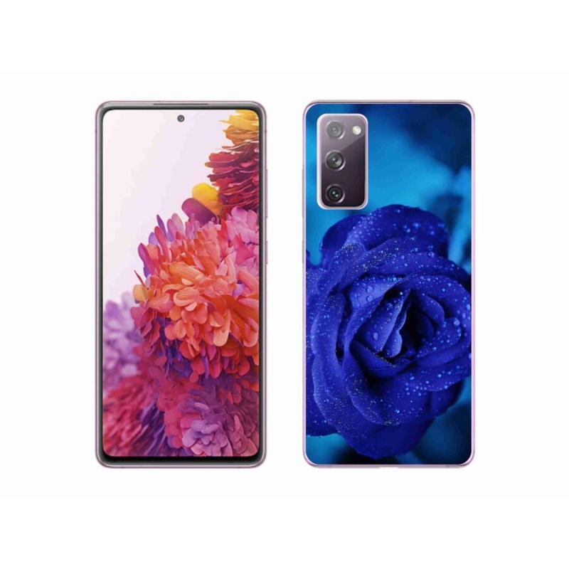 Gelový obal mmCase na mobil Samsung Galaxy S20 FE - modrá růže