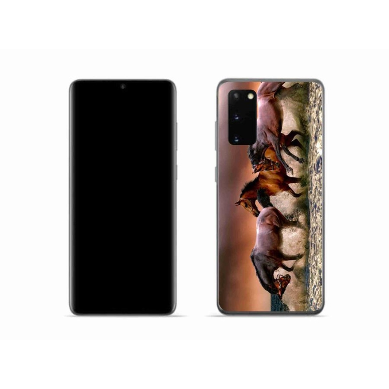 Gelový obal mmCase na mobil Samsung Galaxy S20 - koně 1