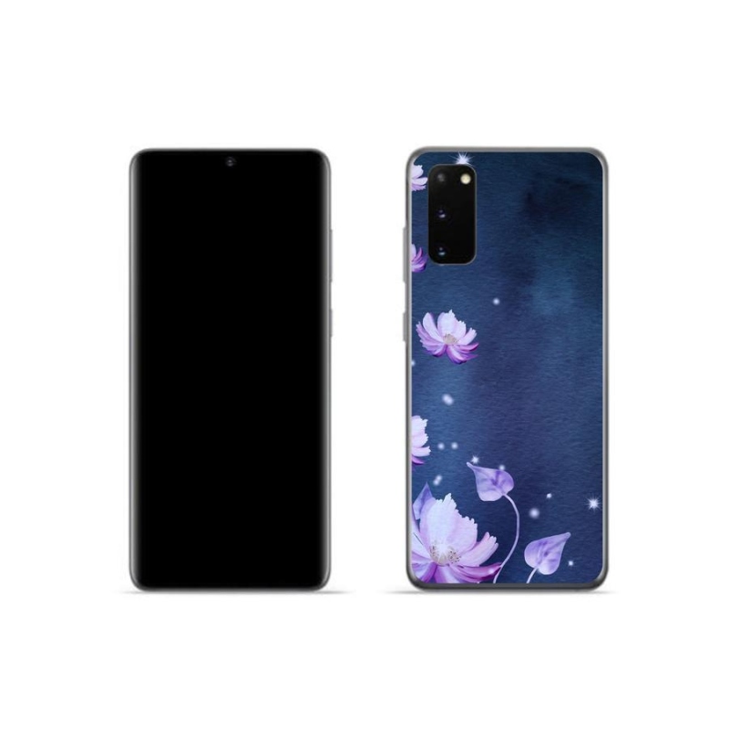 Gelový obal mmCase na mobil Samsung Galaxy S20 - padající květy