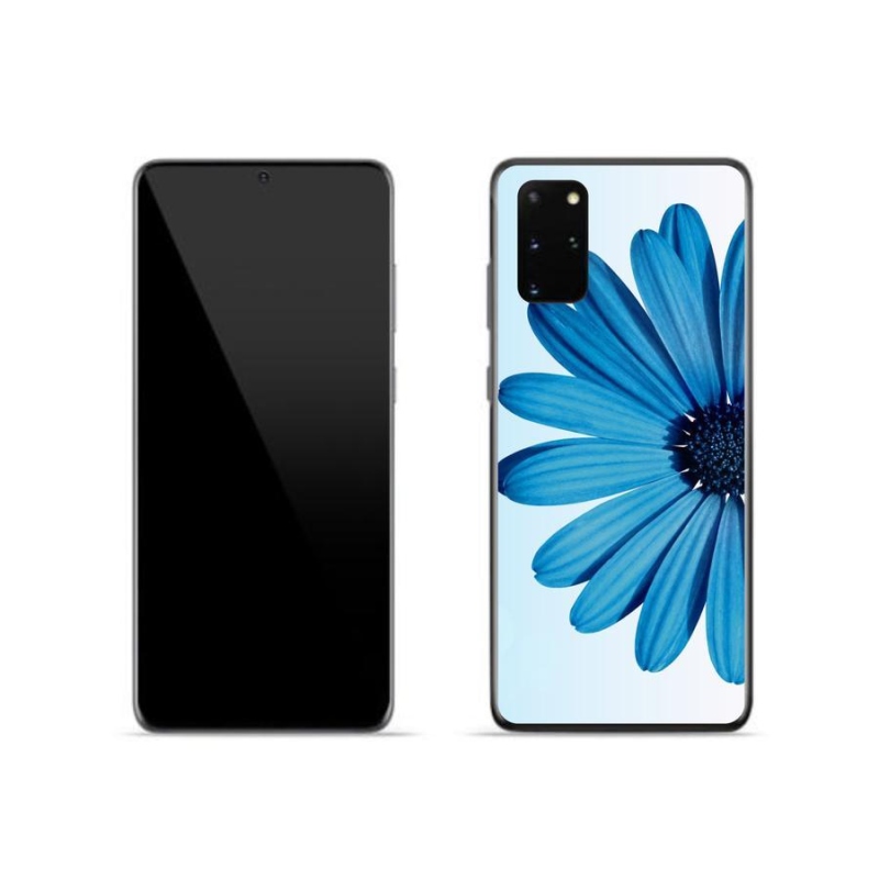 Gelový obal mmCase na mobil Samsung Galaxy S20 Plus - modrá kopretina