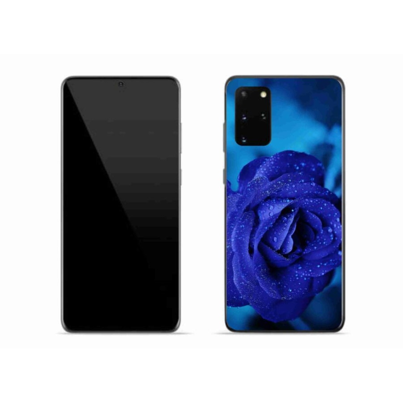 Gelový obal mmCase na mobil Samsung Galaxy S20 Plus - modrá růže