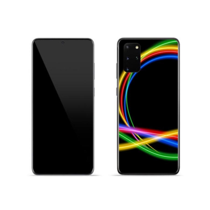 Gelový obal mmCase na mobil Samsung Galaxy S20 Plus - neonové kruhy