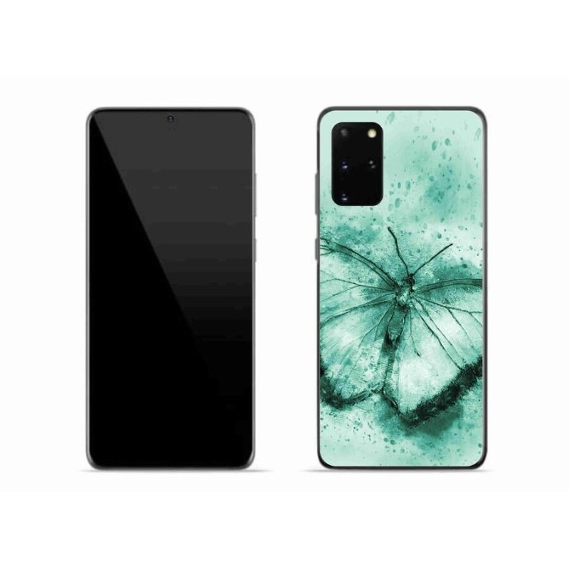 Gelový obal mmCase na mobil Samsung Galaxy S20 Plus - zelený motýl