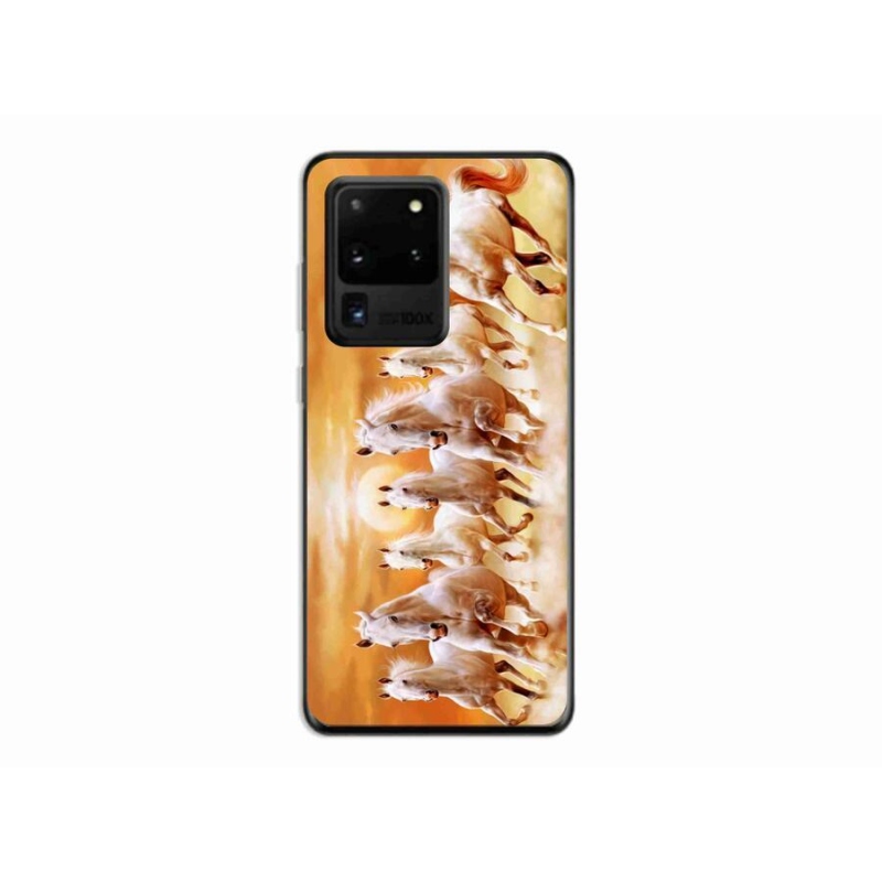 Gelový obal mmCase na mobil Samsung Galaxy S20 Ultra - koně 2
