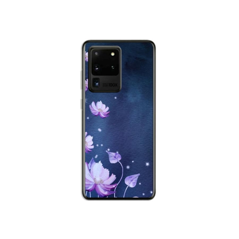 Gelový obal mmCase na mobil Samsung Galaxy S20 Ultra - padající květy