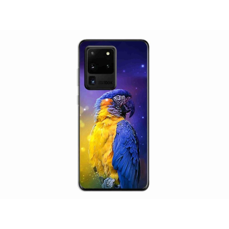 Gelový obal mmCase na mobil Samsung Galaxy S20 Ultra - papoušek ara 1