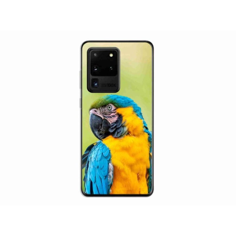 Gelový obal mmCase na mobil Samsung Galaxy S20 Ultra - papoušek ara 2