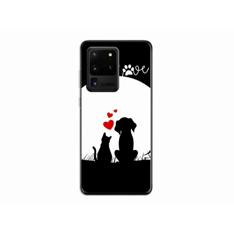 Gelový obal mmCase na mobil Samsung Galaxy S20 Ultra - zvířecí láska