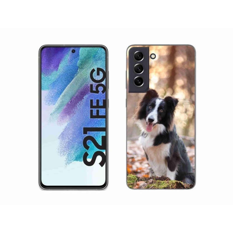 Gelový obal mmCase na mobil Samsung Galaxy S21 FE 5G - border kolie 1