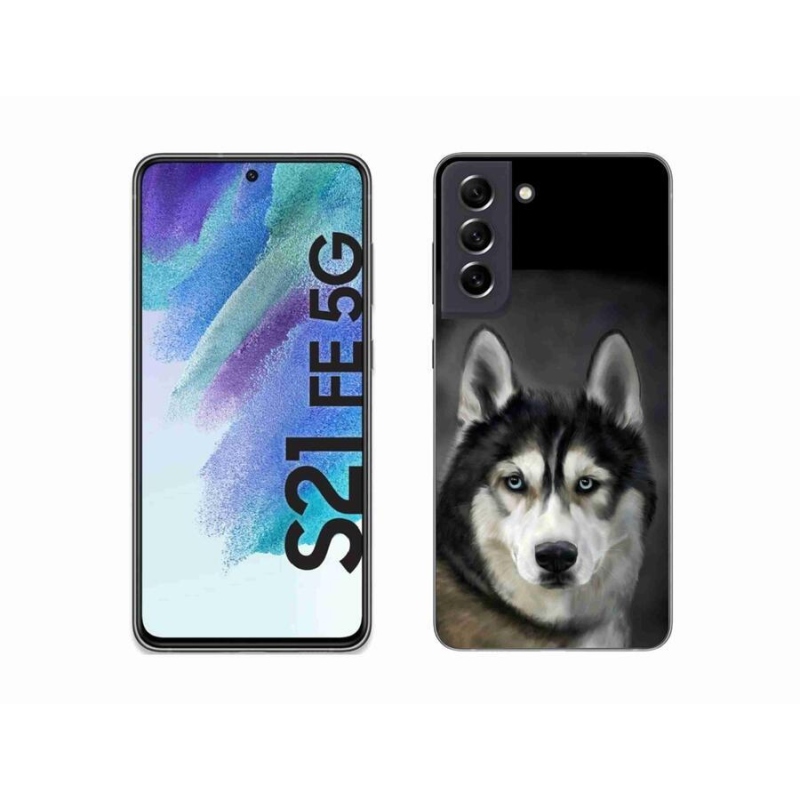 Gelový obal mmCase na mobil Samsung Galaxy S21 FE 5G - husky