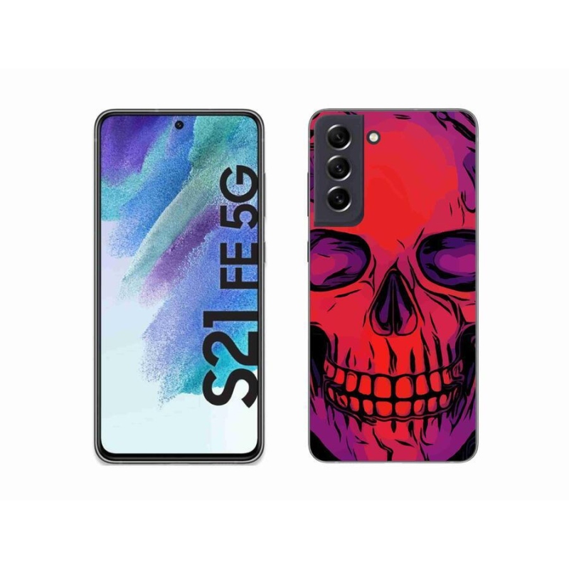 Gelový obal mmCase na mobil Samsung Galaxy S21 FE 5G - lebka