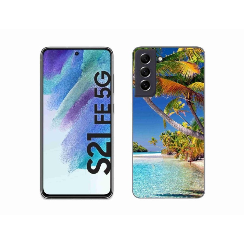 Gelový obal mmCase na mobil Samsung Galaxy S21 FE 5G - mořská pláž