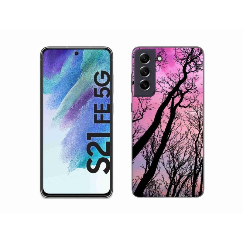 Gelový obal mmCase na mobil Samsung Galaxy S21 FE 5G - opadané stromy