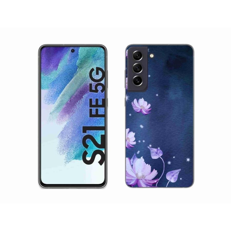Gelový obal mmCase na mobil Samsung Galaxy S21 FE 5G - padající květy