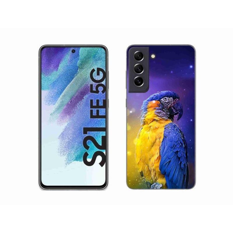 Gelový obal mmCase na mobil Samsung Galaxy S21 FE 5G - papoušek ara 1