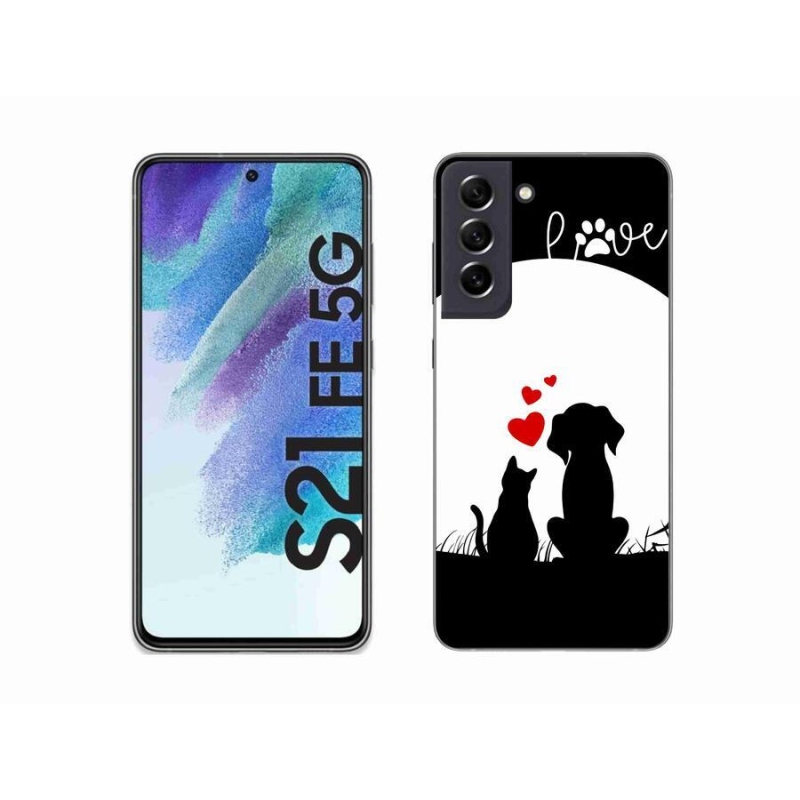 Gelový obal mmCase na mobil Samsung Galaxy S21 FE 5G - zvířecí láska