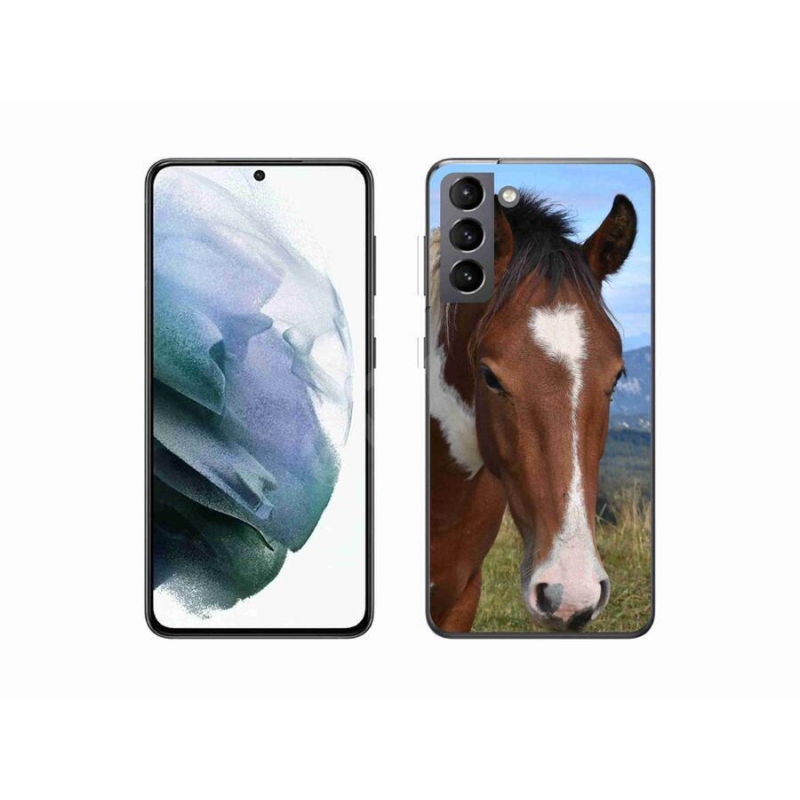 Gelový obal mmCase na mobil Samsung Galaxy S21 - hnědý kůň