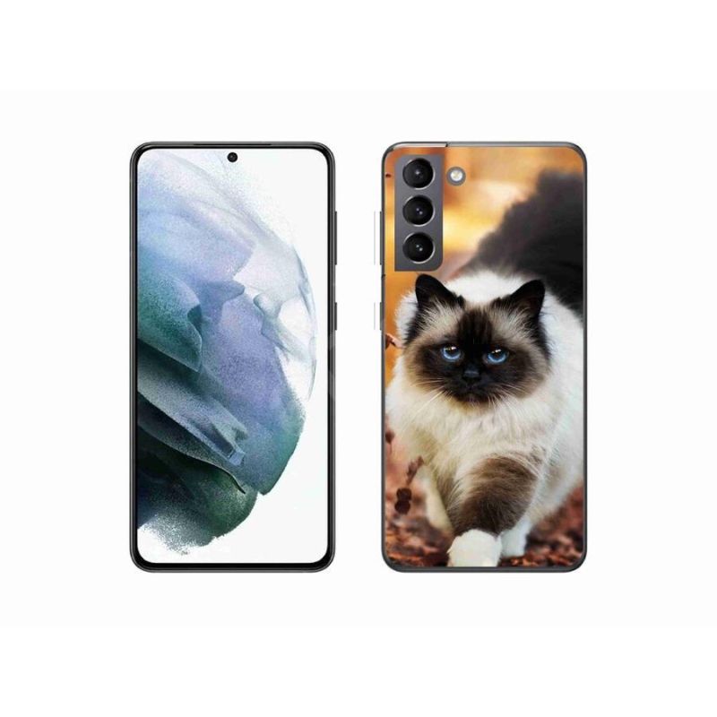 Gelový obal mmCase na mobil Samsung Galaxy S21 - kočka 1