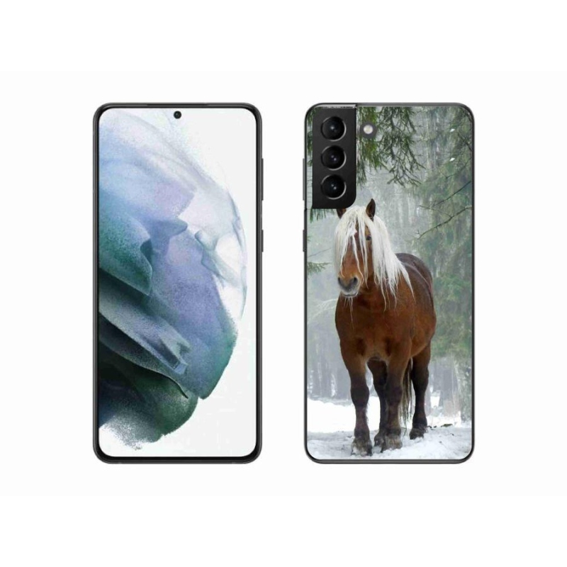 Gelový obal mmCase na mobil Samsung Galaxy S21 Plus - kůň v lese
