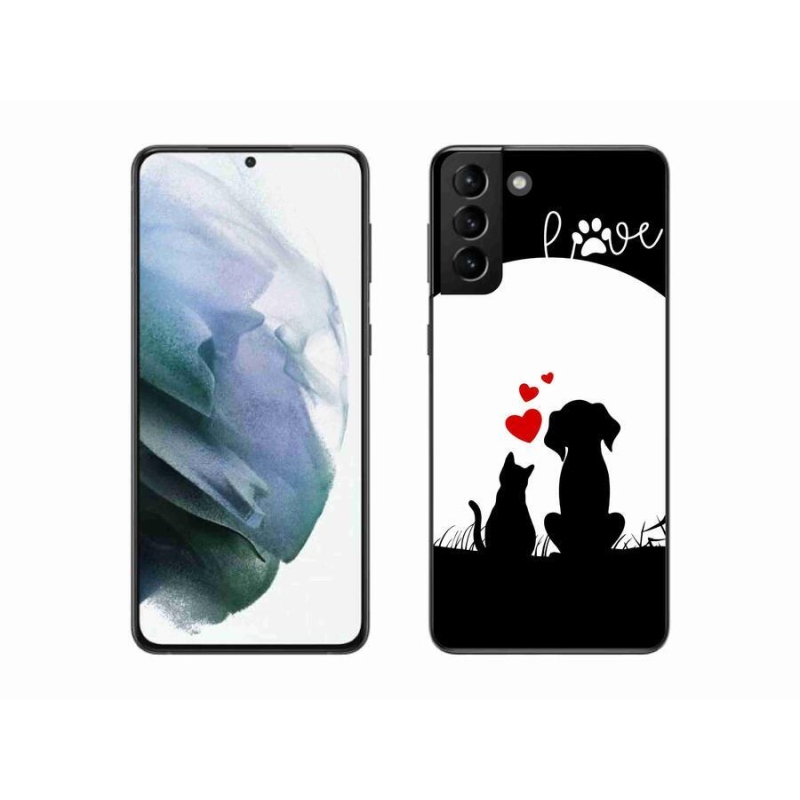 Gelový obal mmCase na mobil Samsung Galaxy S21 Plus - zvířecí láska