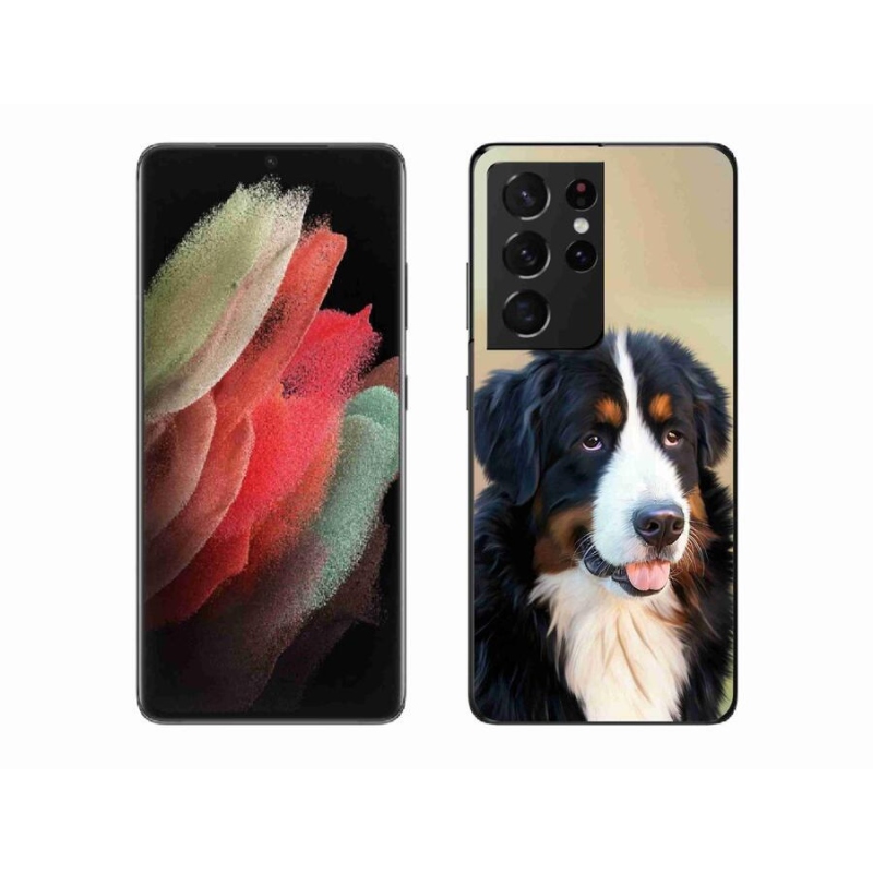 Gelový obal mmCase na mobil Samsung Galaxy S21 Ultra 5G - bernský salašnický pes