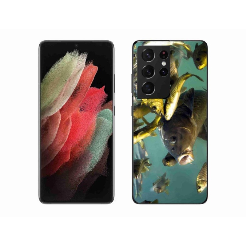 Gelový obal mmCase na mobil Samsung Galaxy S21 Ultra 5G - hejno ryb