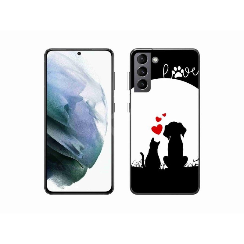 Gelový obal mmCase na mobil Samsung Galaxy S21 - zvířecí láska