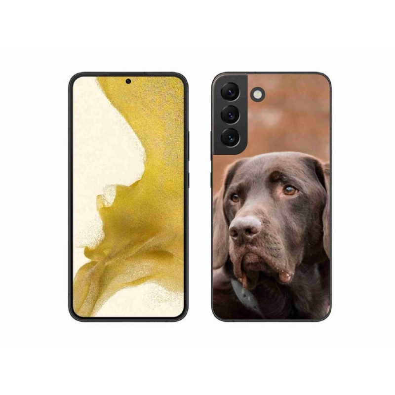Gelový obal mmCase na mobil Samsung Galaxy S22+ 5G - hnědý labrador