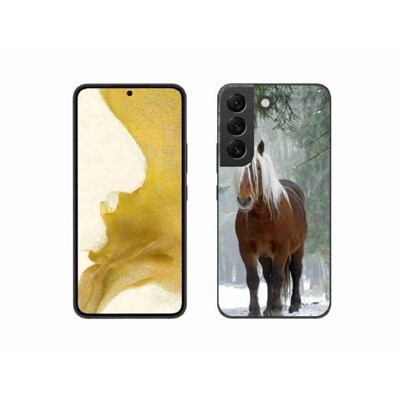 Gelový obal mmCase na mobil Samsung Galaxy S22 5G - kůň v lese