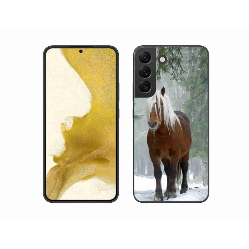 Gelový obal mmCase na mobil Samsung Galaxy S22+ 5G - kůň v lese