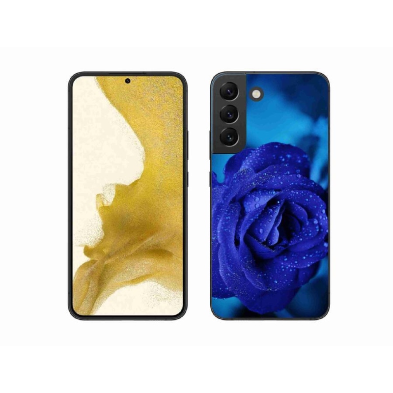 Gelový obal mmCase na mobil Samsung Galaxy S22+ 5G - modrá růže