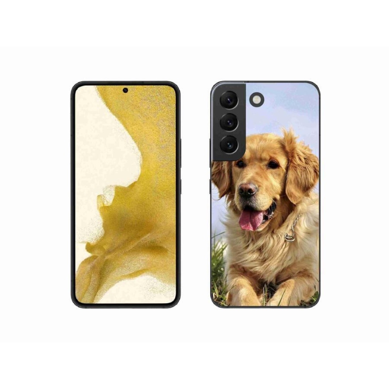 Gelový obal mmCase na mobil Samsung Galaxy S22 5G - zlatý retrívr