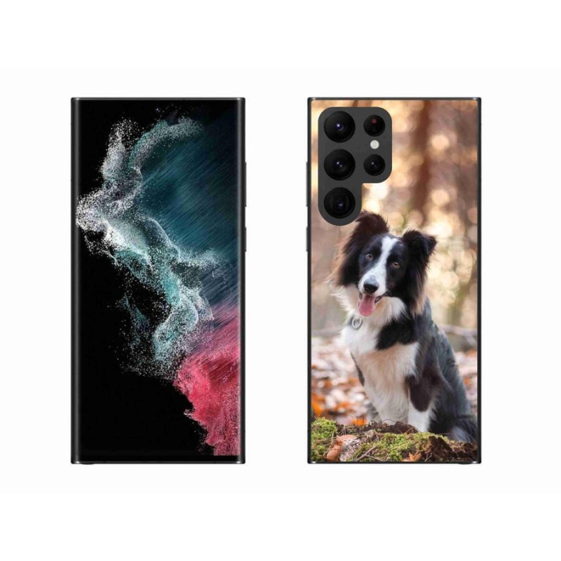 Gelový obal mmCase na mobil Samsung Galaxy S22 Ultra 5G - border kolie 1