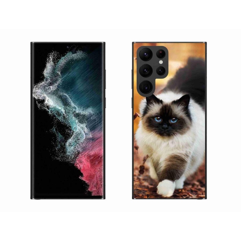 Gelový obal mmCase na mobil Samsung Galaxy S22 Ultra 5G - kočka