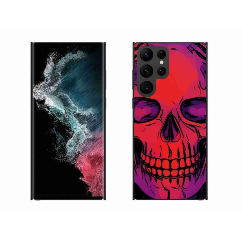 Gelový obal mmCase na mobil Samsung Galaxy S22 Ultra 5G - lebka