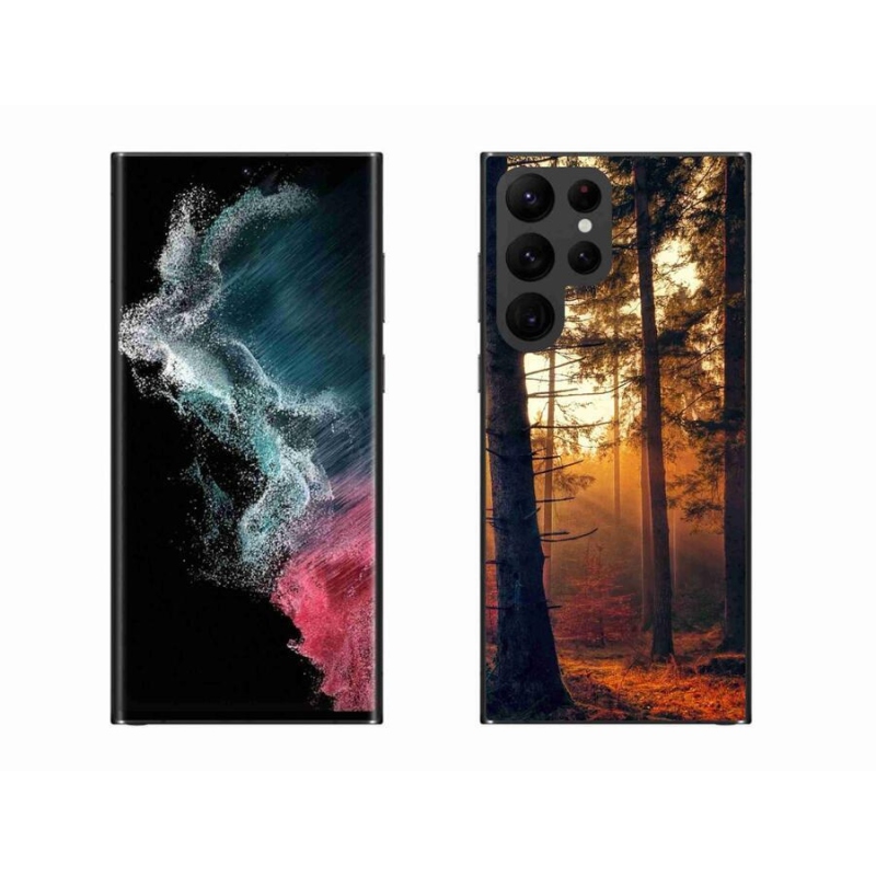 Gelový obal mmCase na mobil Samsung Galaxy S22 Ultra 5G - les