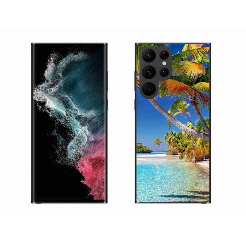 Gelový obal mmCase na mobil Samsung Galaxy S22 Ultra 5G - mořská pláž
