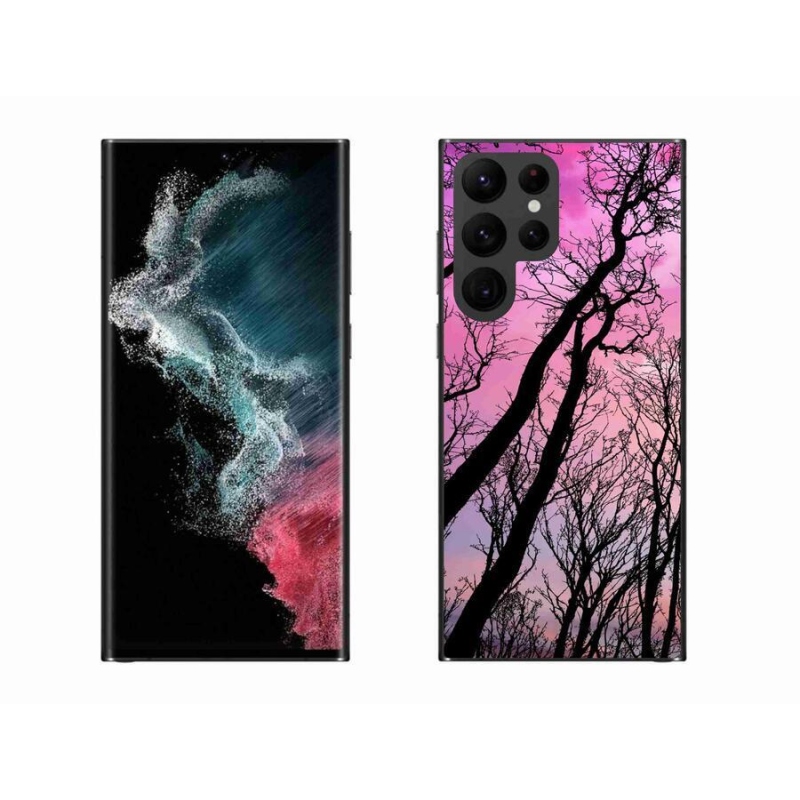 Gelový obal mmCase na mobil Samsung Galaxy S22 Ultra 5G - opadané stromy
