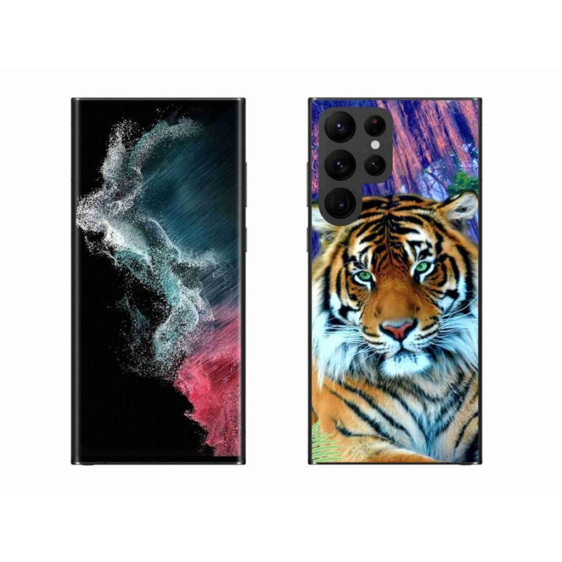 Gelový obal mmCase na mobil Samsung Galaxy S22 Ultra 5G - tygr