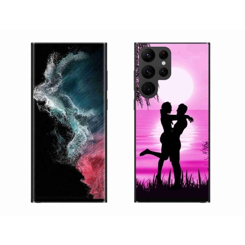 Gelový obal mmCase na mobil Samsung Galaxy S22 Ultra 5G - západ slunce