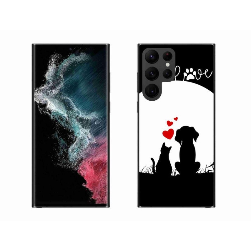 Gelový obal mmCase na mobil Samsung Galaxy S22 Ultra 5G - zvířecí láska