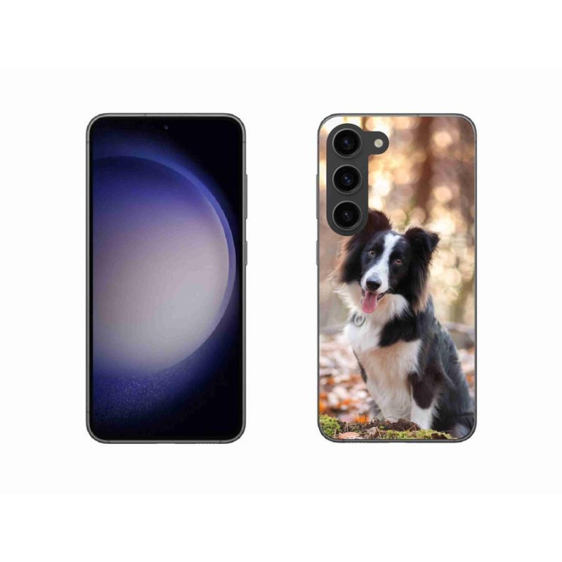 Gelový obal mmCase na mobil Samsung Galaxy S23 5G - border kolie 1
