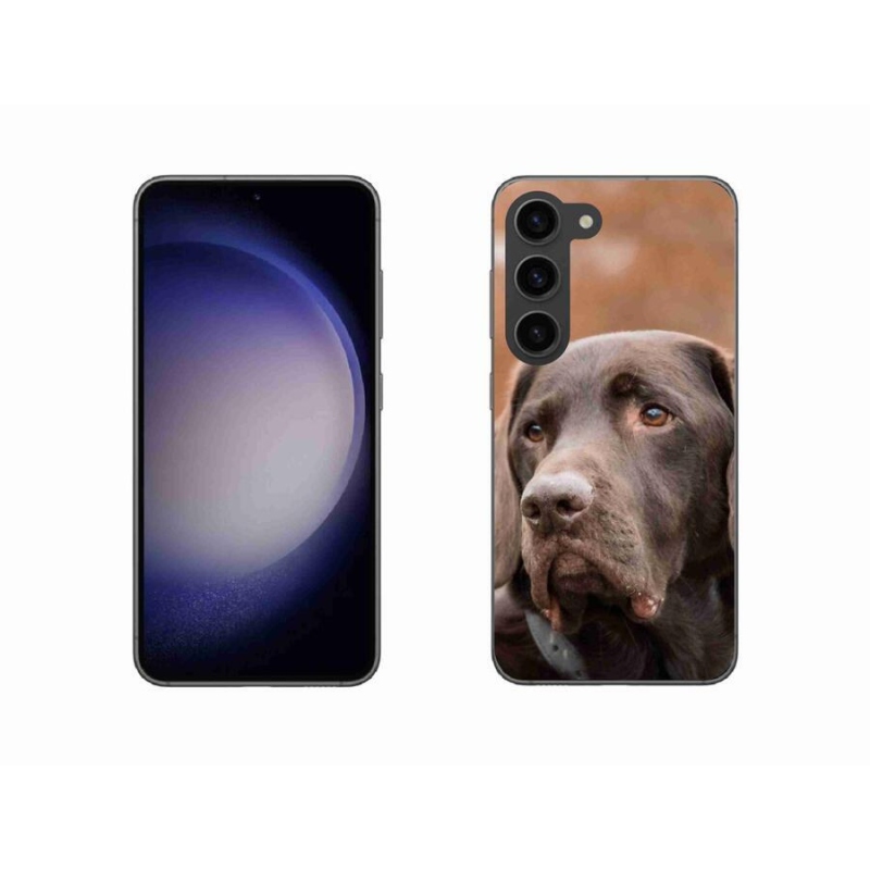 Gelový obal mmCase na mobil Samsung Galaxy S23 5G - hnědý labrador